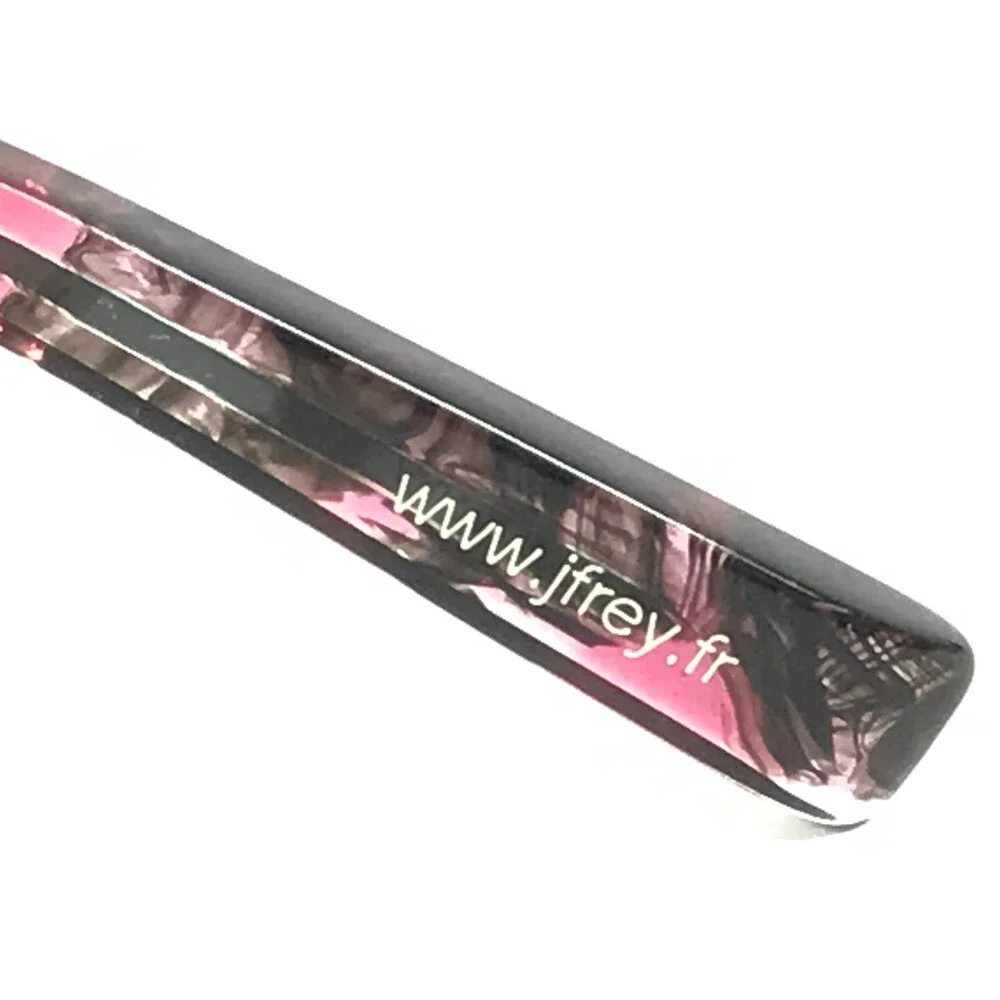 J.F. Rey Eyeglasses Frames JF2572 0080 Matte Black Pink Cat Eye 53-18-138